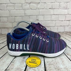 Nobull Purple & blue Linear Trainer Athletic Shoes. Women 8. Men 6.5. CrossFit.